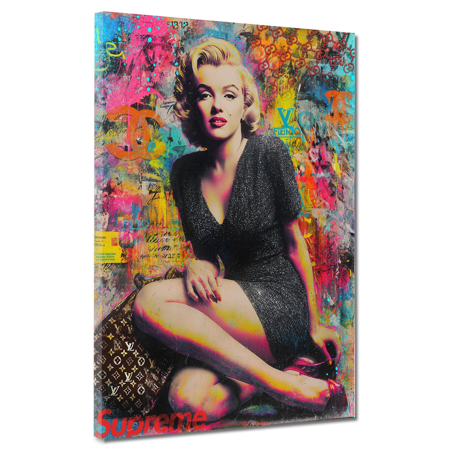 Beautiful Pop Art Marilyn Kunstwerk Wandbild