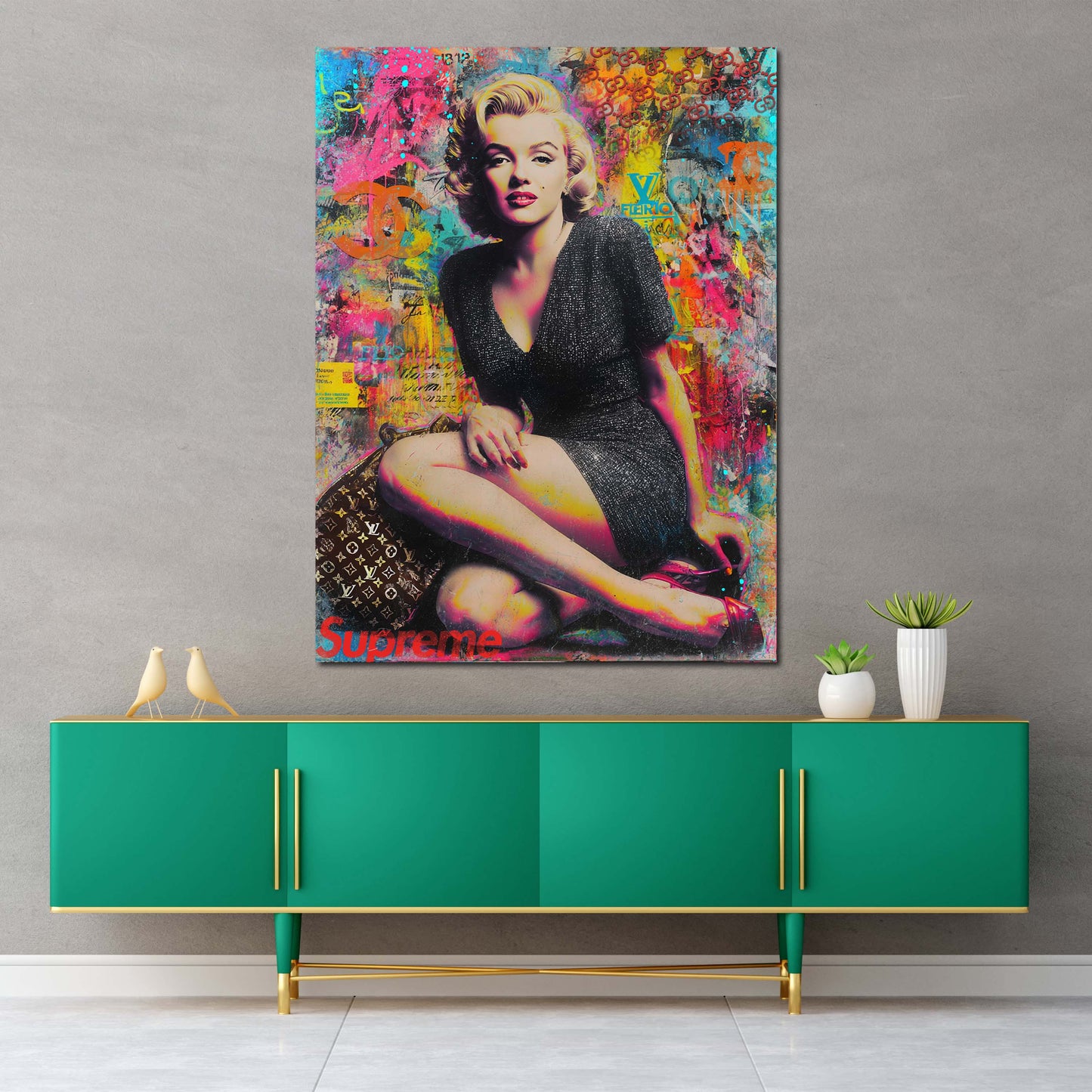 Beautiful Pop Art Marilyn Kunstwerk Wandbild