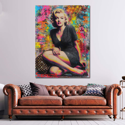 Beautiful Pop Art Marilyn Kunstwerk Wandbild
