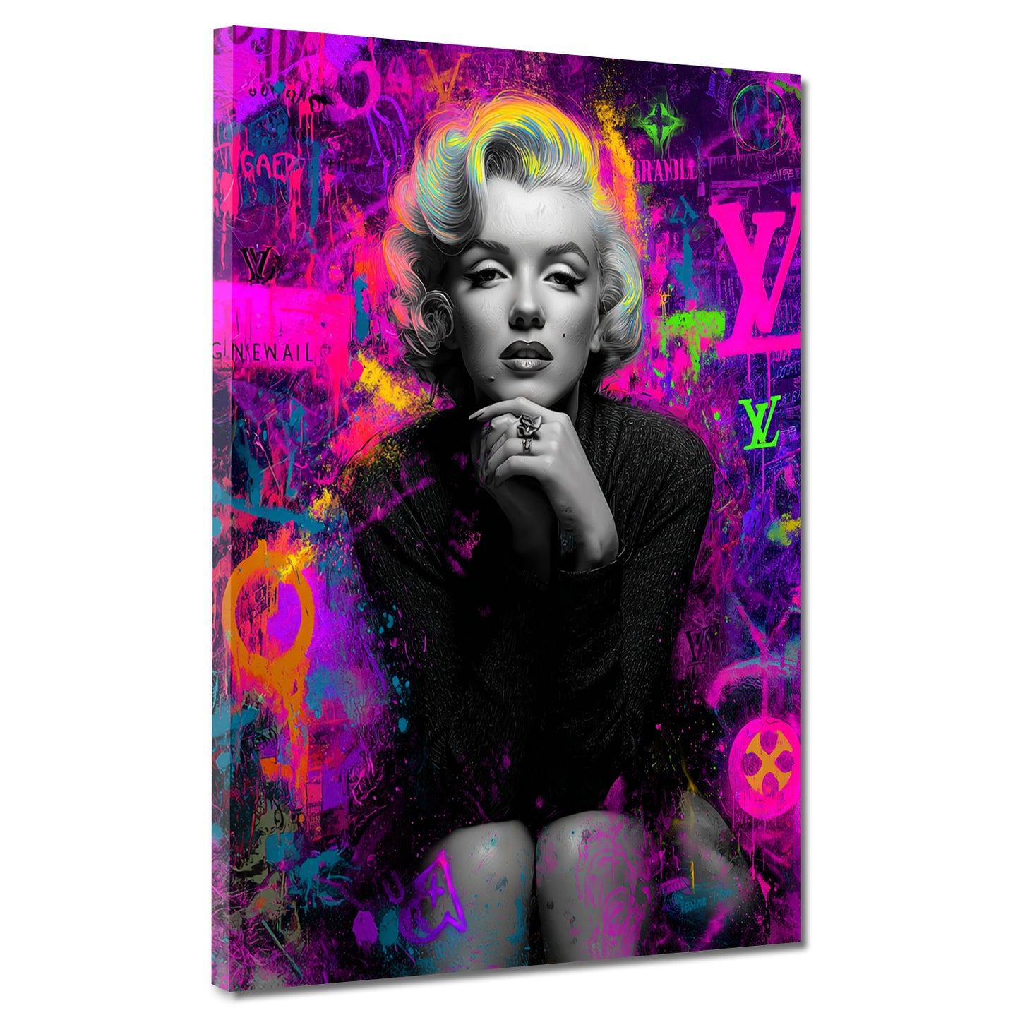 Pop Art Marilyn Porträt Glamour Wandbild