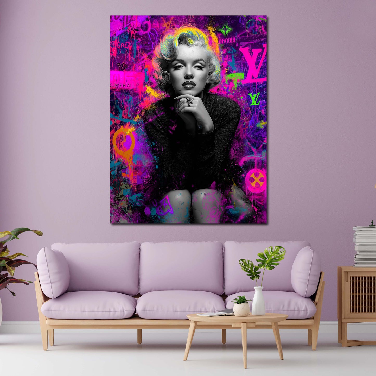 Pop Art Marilyn Porträt Glamour Wandbild