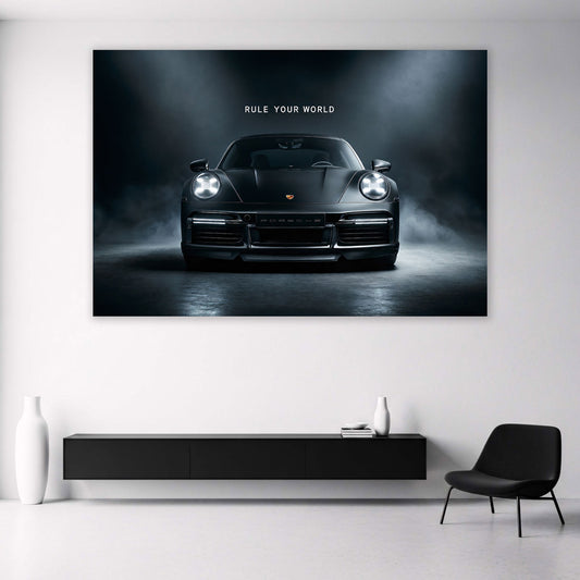Porsche 911 Rule Your World dramatisches Licht Wandbild