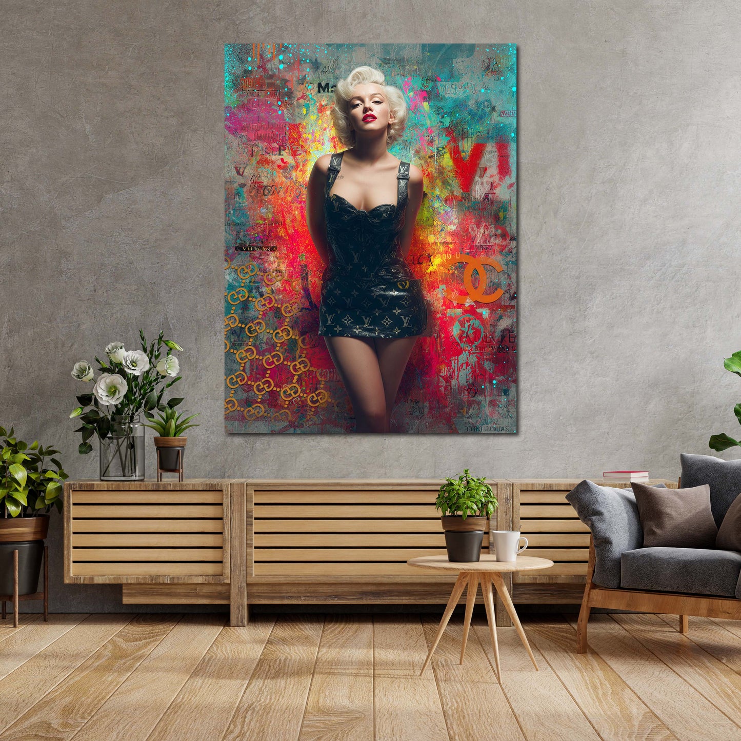 Pop Art Marilyn Luxus Fashion Style Wandbild
