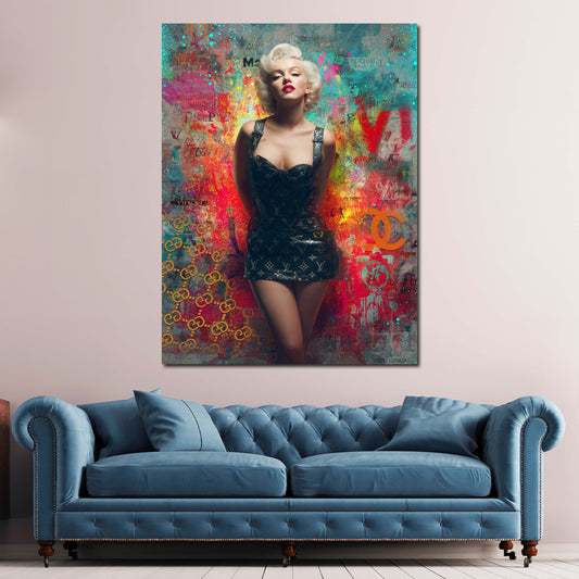 Pop Art Marilyn Luxus Fashion Style Wandbild