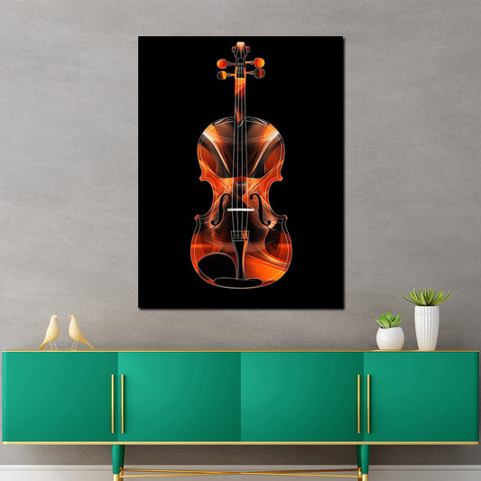 Violine Linien Kunst Musikdesign Wandbild