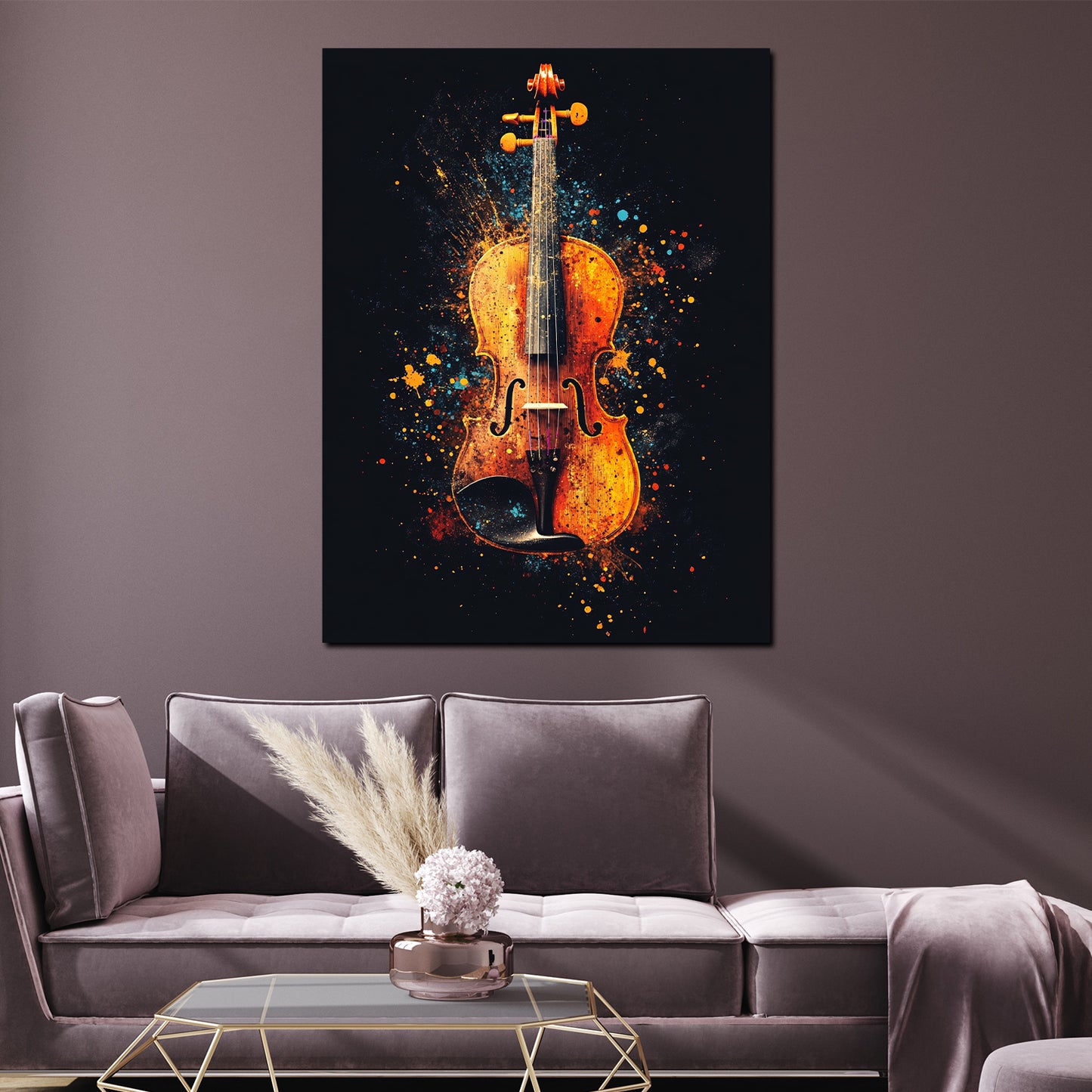 Violine Pop Art modernes Design Wandbild
