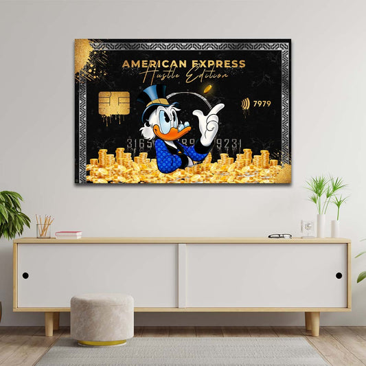 Wandbild Pop Art Kunst Duck Karte Hustle Edition Comic