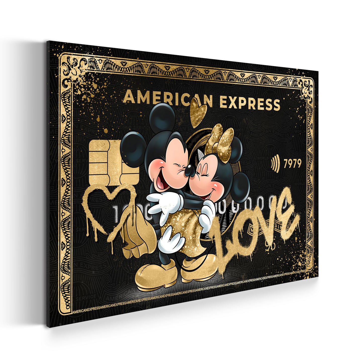 Wandbild Leinwandbild Love Comic Pop Art Karte