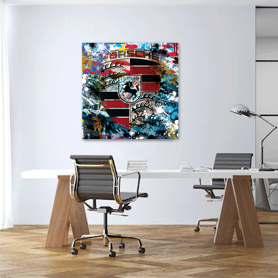 Wandbild Leinwandbild Porsche Pop Art Abstract moderne Kunst