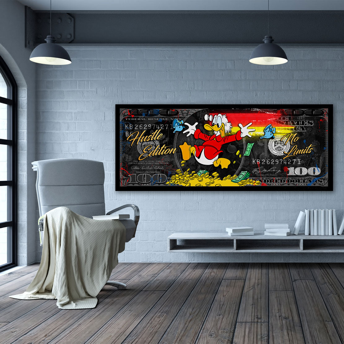 Comic 100 Dollar Dagobert Pop Art Comic Deutschland Wandbild