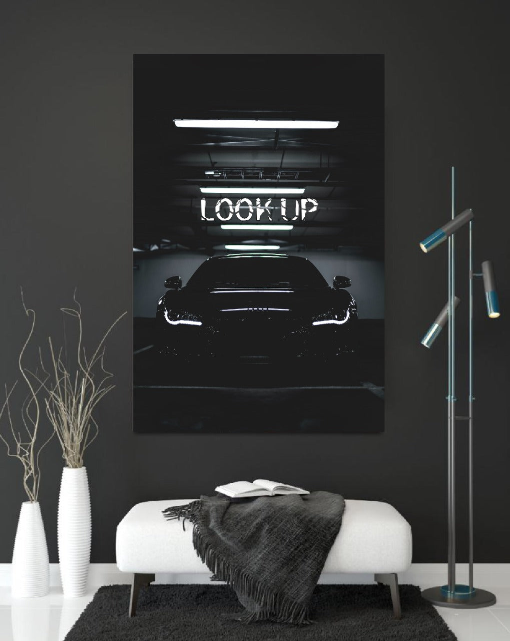 Sportwagen Motivation Look Up Wandbild