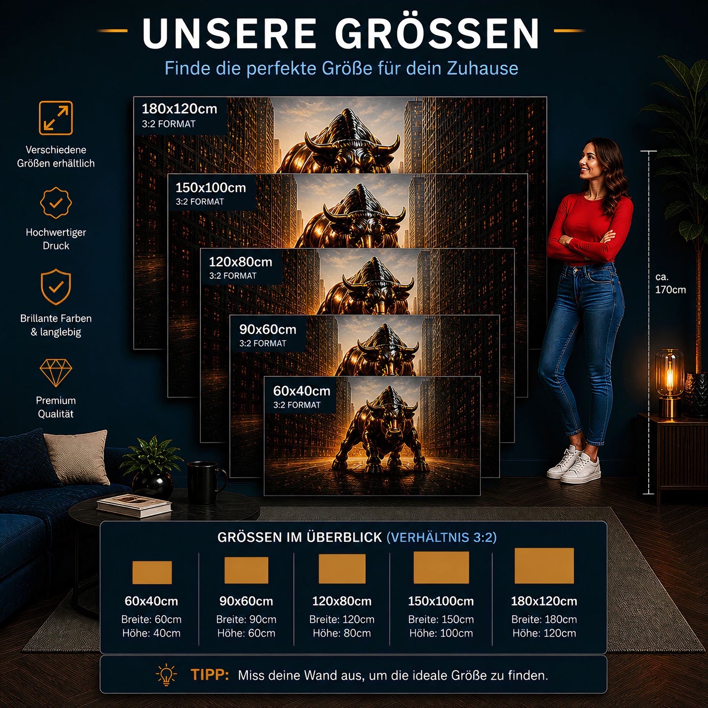 Wandbild Wolf of Wall Street