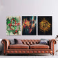 3er-Set Luxus & Trading nebeneinander im Wohnzimmer