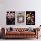 3er-Set Parfüm Pop Art nebeneinander im Wohnzimmer