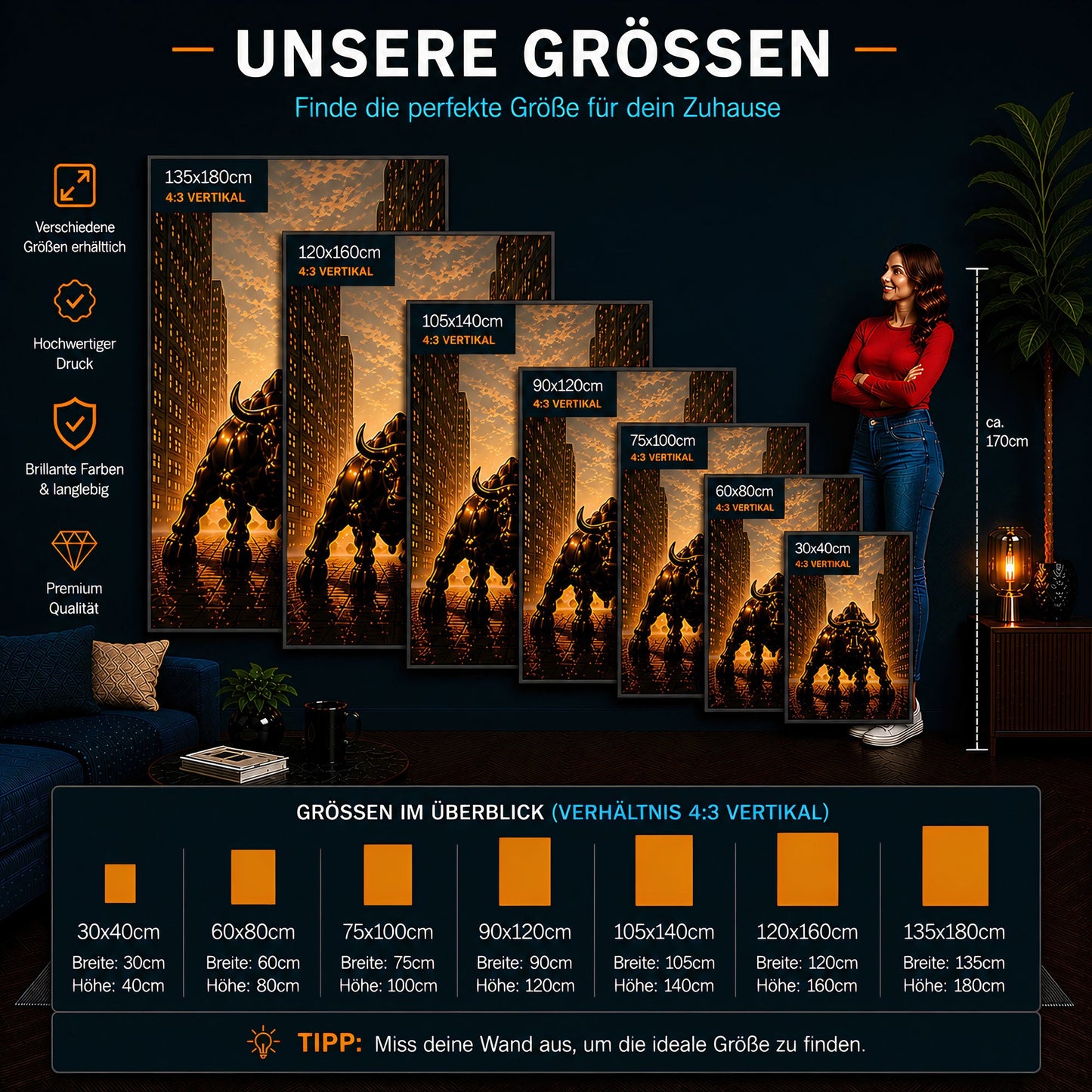 Der Kuss in goldener Ornamentkunst voller Liebe Wandbild
