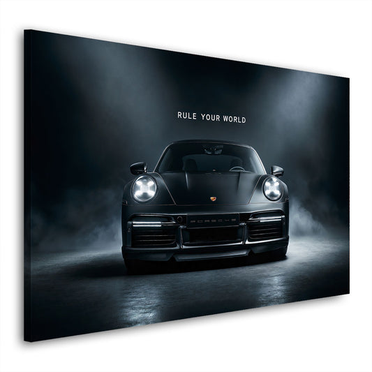 Porsche 911 Rule Your World dramatisches Licht Wandbild