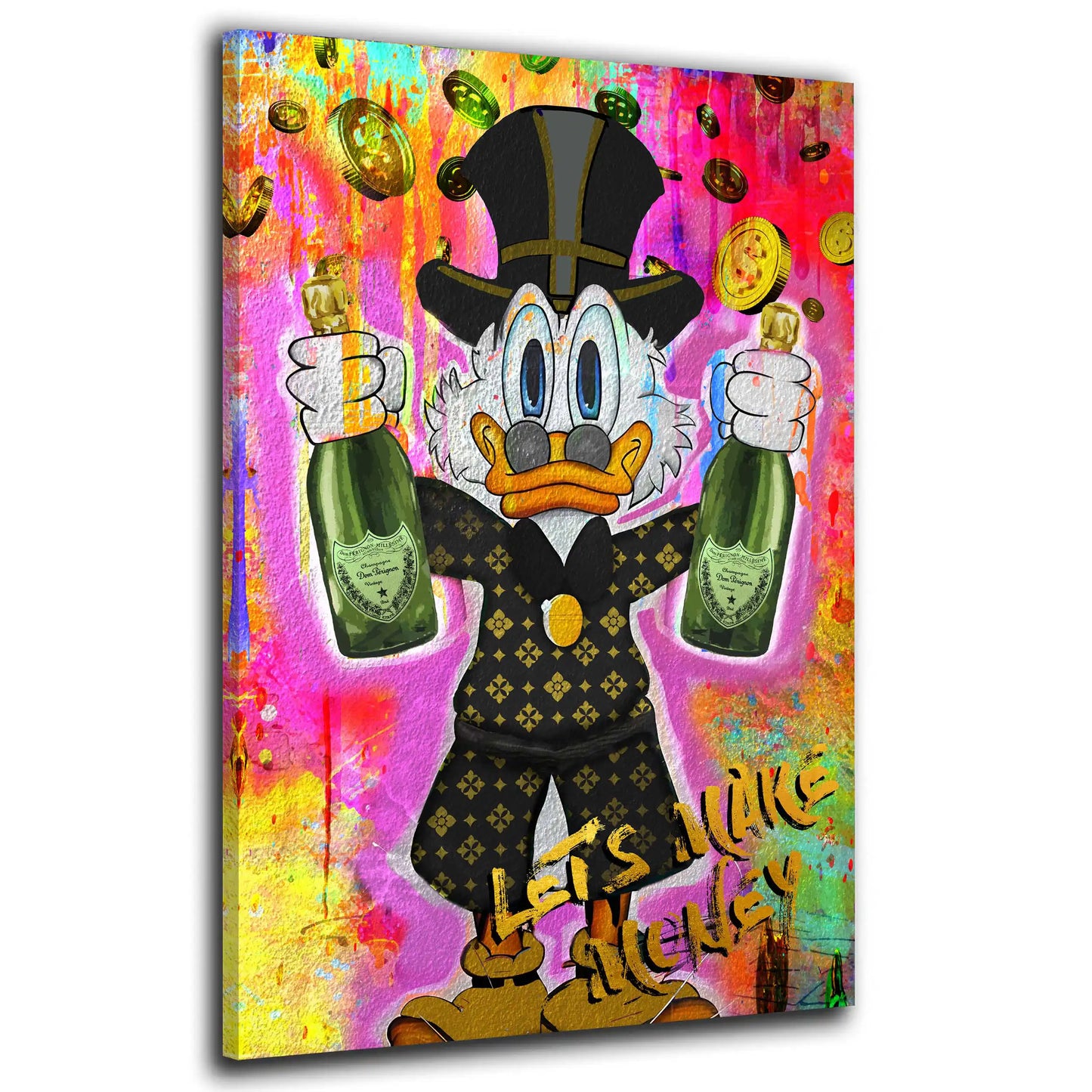 Wandbild Rich Duck Pop Art Make Money