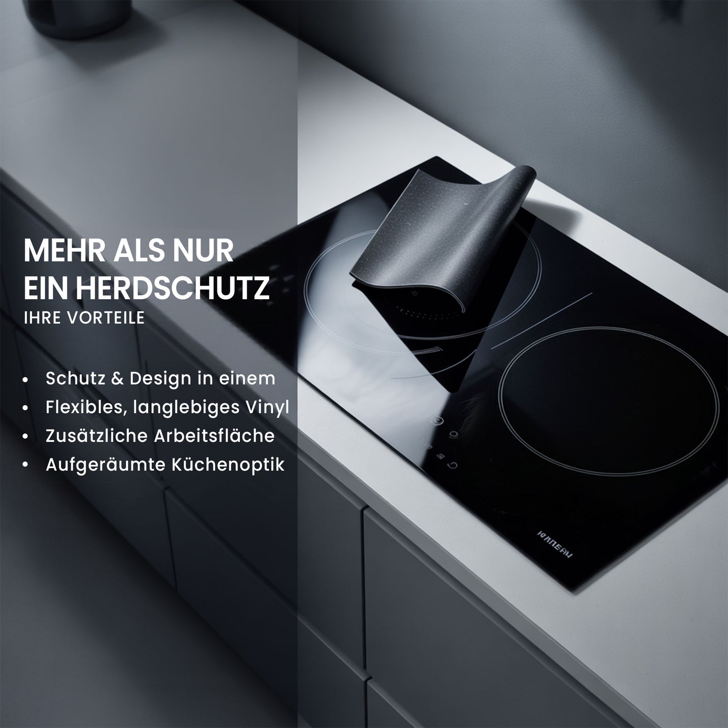 Abstrakt Blumen Colour Vinyl Herdabdeckplatte Induktionsschutz für Ceranfeld & Küche Deko