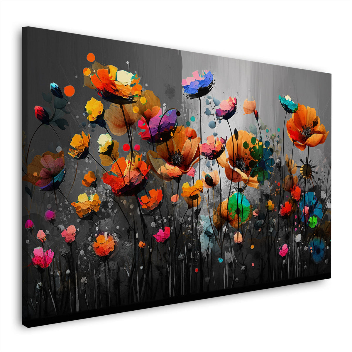 Abstrakte Blumen Colour – Wandbild