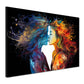 Wandbild abstrakt two Girls Kiss Dark