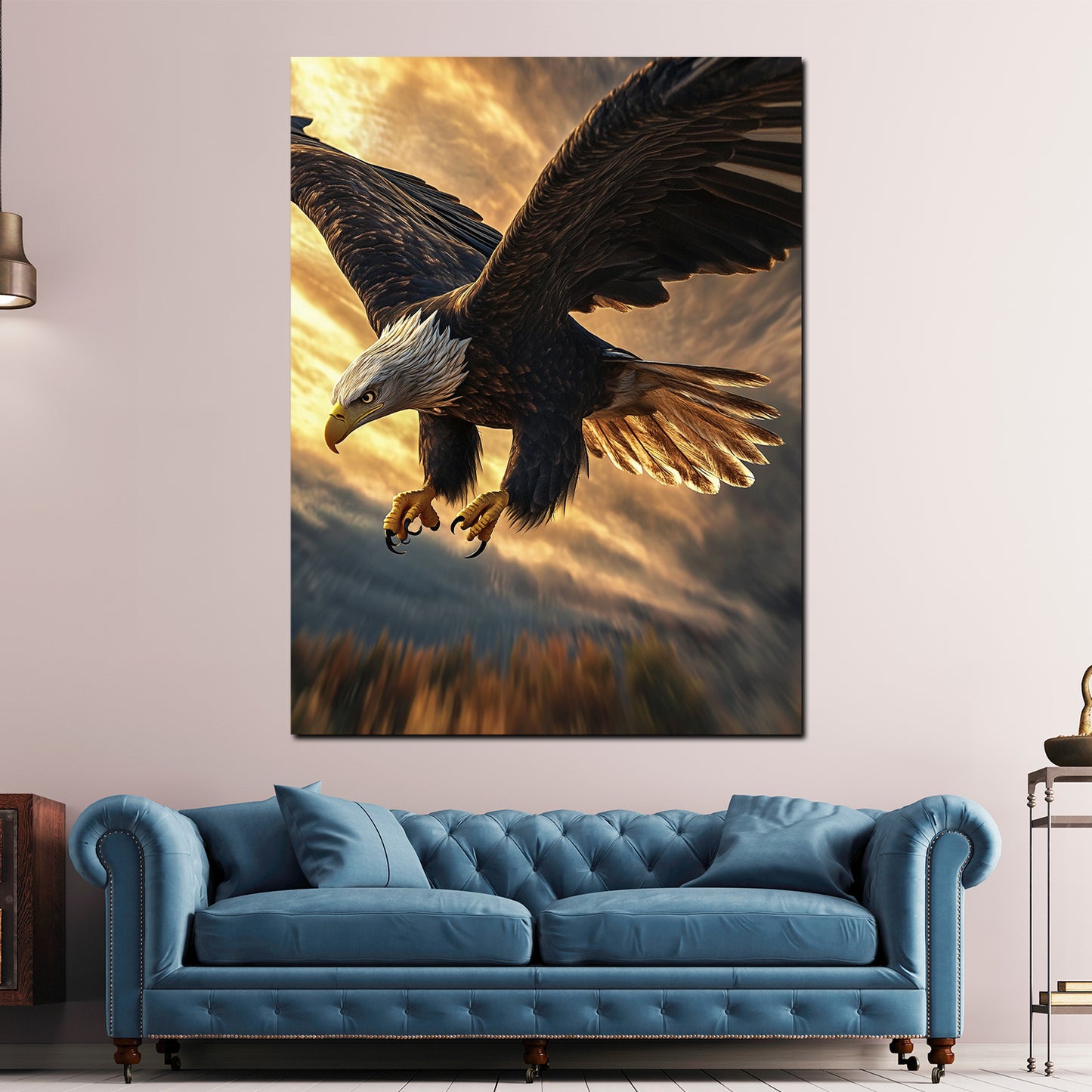 Wandbild Adler Flug Sonnenuntergang Freiheit Natur