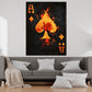 Wandbild Ass Karte Symbol Farbe modern