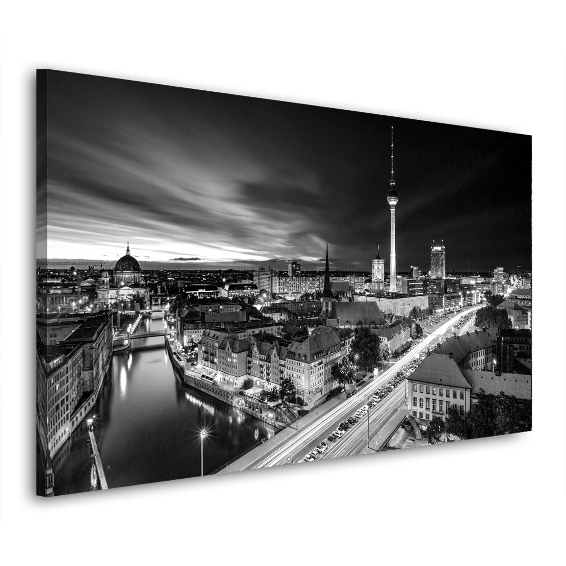 Wandbild Beautiful Berlin Skyline schwarz weiss