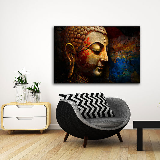 Wandbild Buddha Dark Style