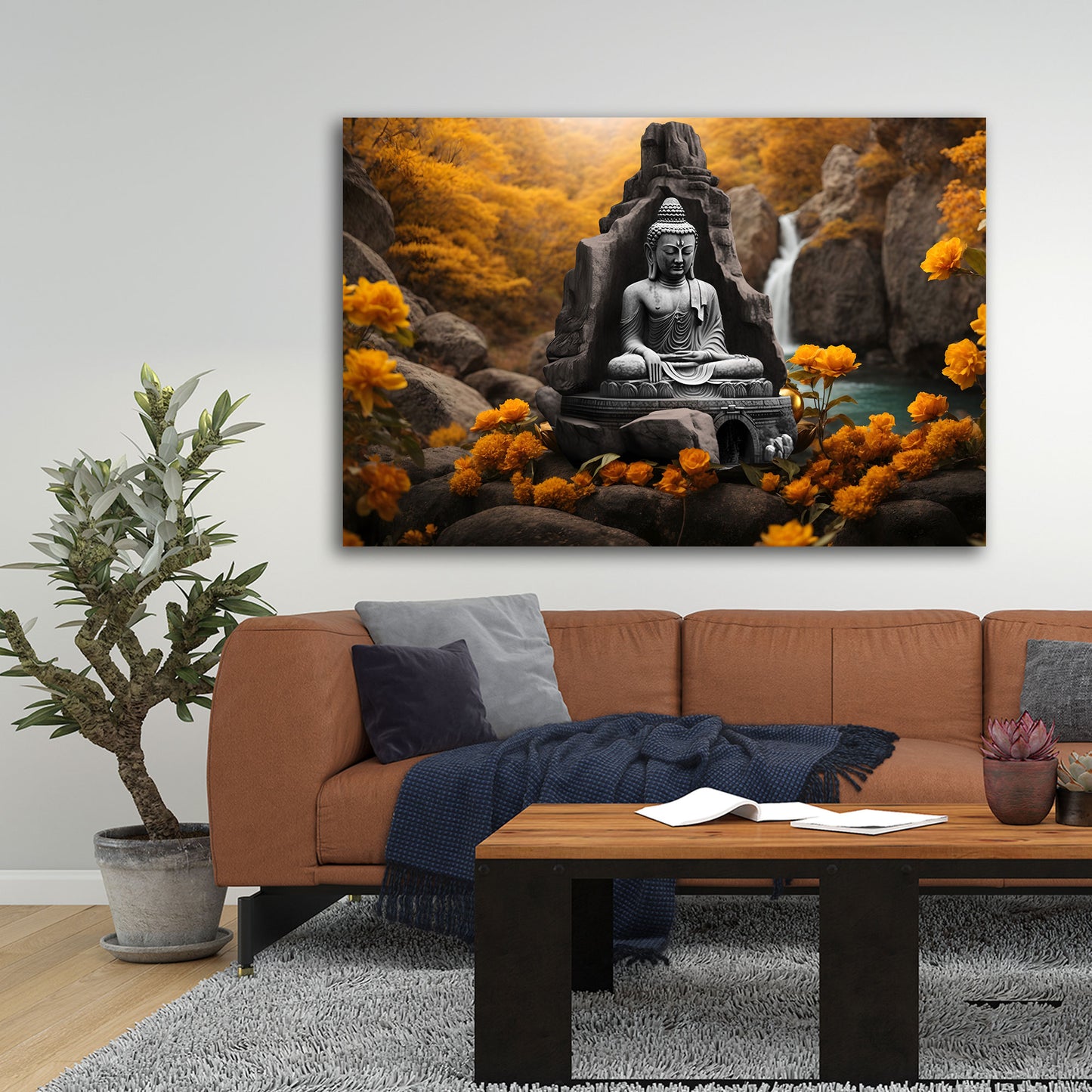 Wandbild Buddha in der Natur