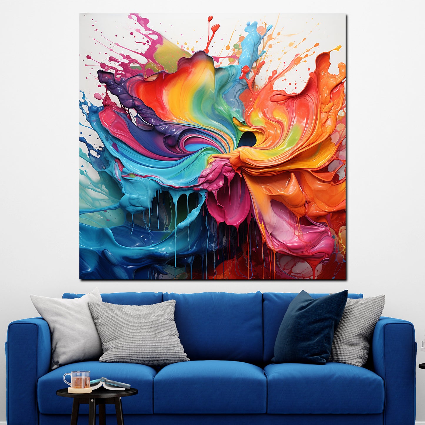 Wandbild Splash abstrakte Wandkunst modern Farbspiel