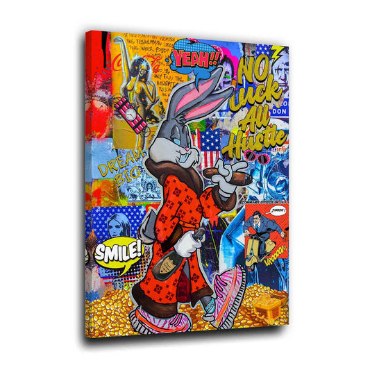 Wandbild Comic Bunny im Pop Art Style
