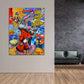 Comic Bunny Pop Art Wandbild im Wohnraum