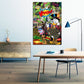 Wandbild Comic Duck Geldregen Kapow!