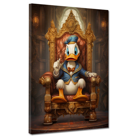 Wandbild Comic Duck King