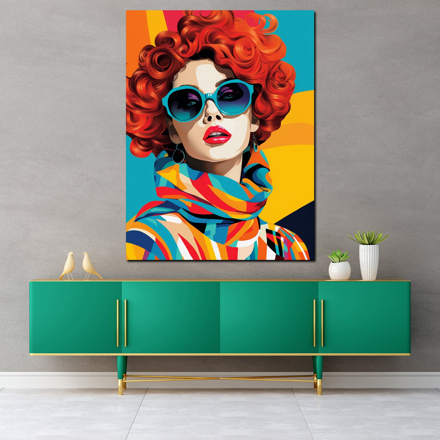 Wandbild Cool Women Retro Style