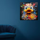 Wandbild Crazy Duck Pop Art Ente