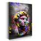 Wandbild David Büste mit Graffiti Kunst und bunten Farben