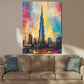 Wandbild Dubai Burj Khalifa Pop Art bunt