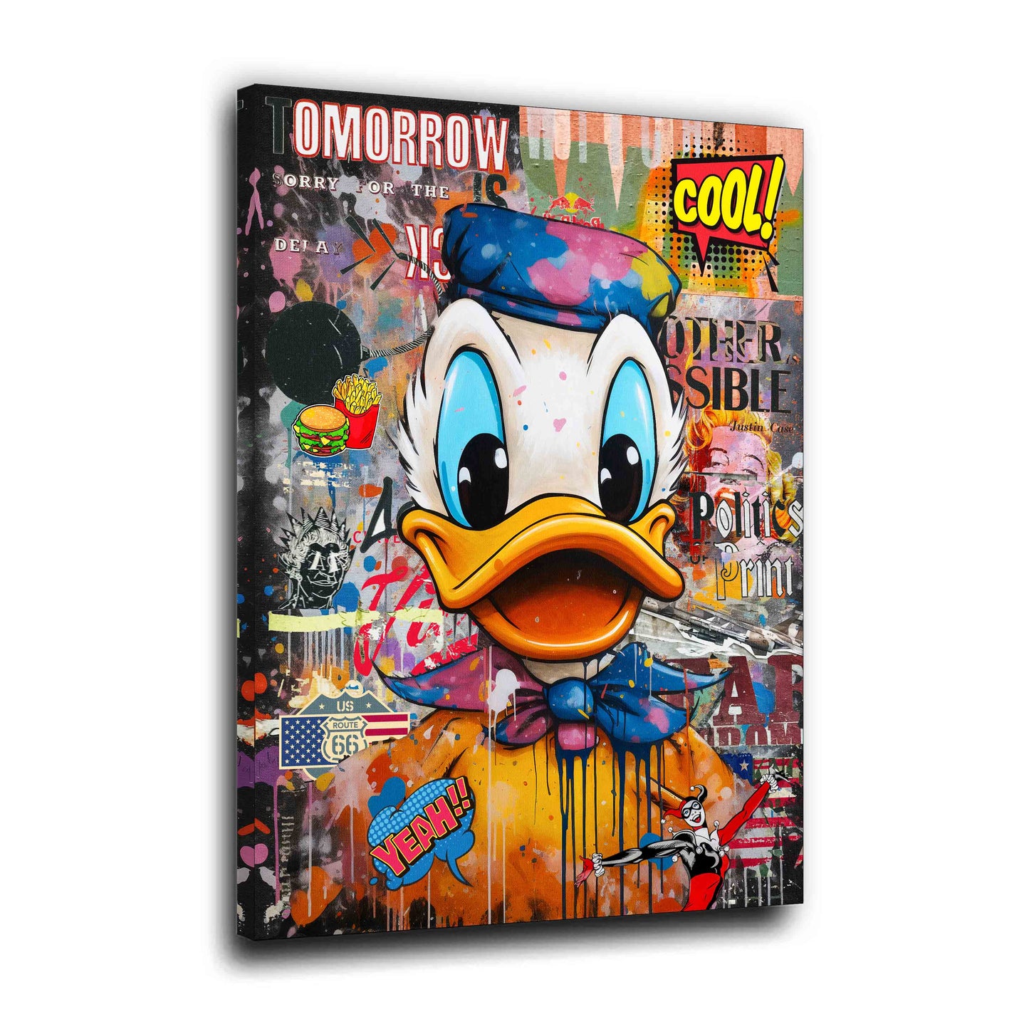 Wandbild Duck Pop Art Style