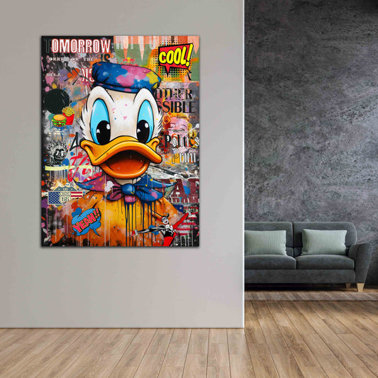 Wandbild Duck Pop Art Style