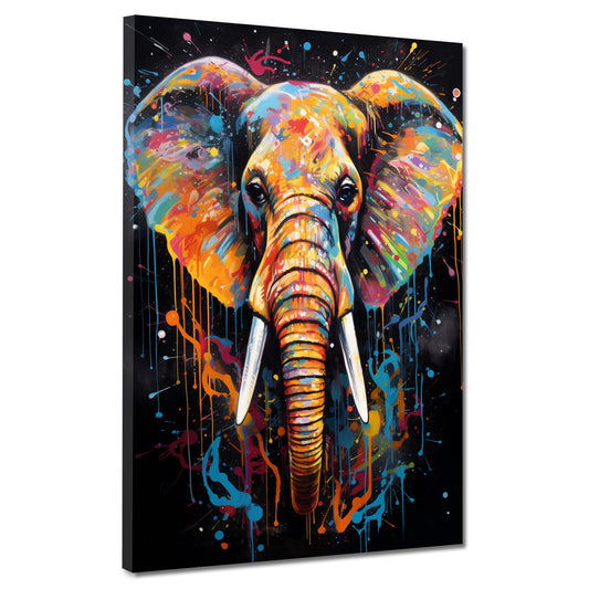 Wandbild Elefant Pop Art abstrakt splatter