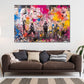 Wandbild Figuren Street Art abstrakt Pop Art