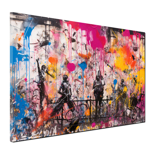 Wandbild Figuren Street Art abstrakt Pop Art