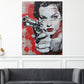 Wandbild Frau Beautiful Girl Gun Red Style