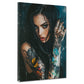 Wandbild Frau mit Tattoos intensiv geheimnisvoll modern