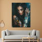 Wandbild Frau mit Tattoos intensiv geheimnisvoll modern