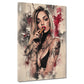 Wandbild Frau mit Tattoos modern ausdrucksstark