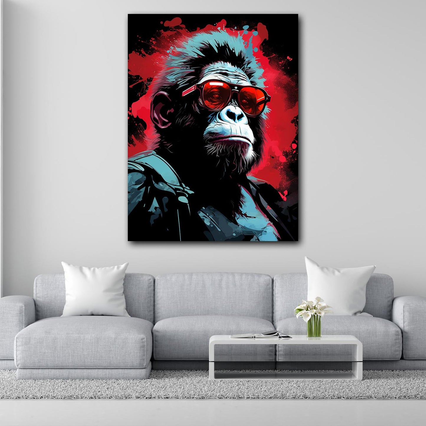 Wandbild Gorilla abstrakt