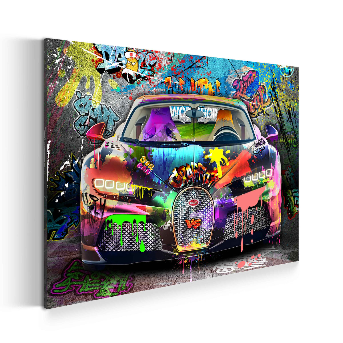 Supersportwagen Farbexplosion – Wandbild