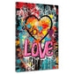 Wandbild Graffiti Style Herz LOVE